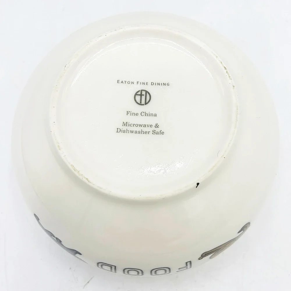 Eaton‎ Fine Dining Only Speak To The Cat Before Food Cereal Bowl